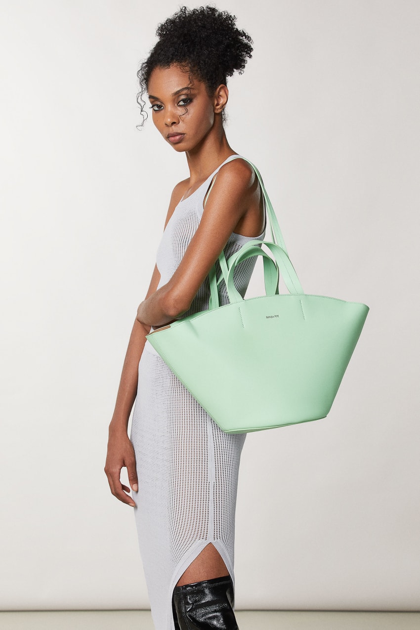 Leather shopper